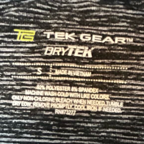 Tek Gear Jacket Womens Size S Dry Tek Full Zip Gray Black Space Dye Workout - Picture 9 of 9